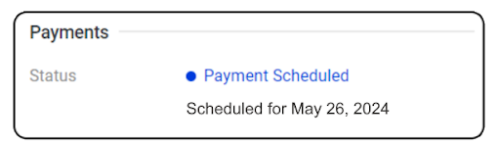 Automatic Payment Status Screenshot